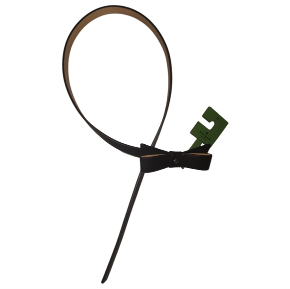 💕HP💕kate spade Elegant Black Bow Belt- Size Medium - Picture 2 of 9